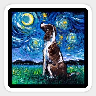 English Springer Spaniel Starry Night Sticker